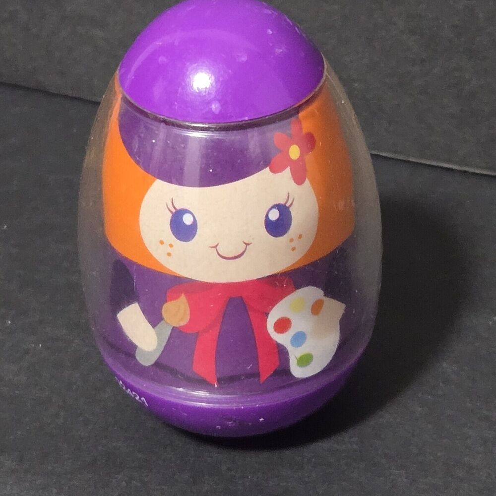 2009‎ Hasbro Weebles Wobble Painter Girl 3" Figure #20 Playskool Toy Figurine